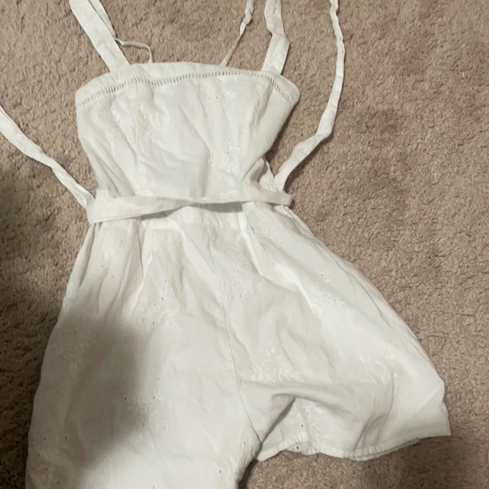 white hollister romper